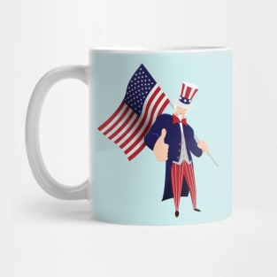 Uncle Sam With Flag Mug